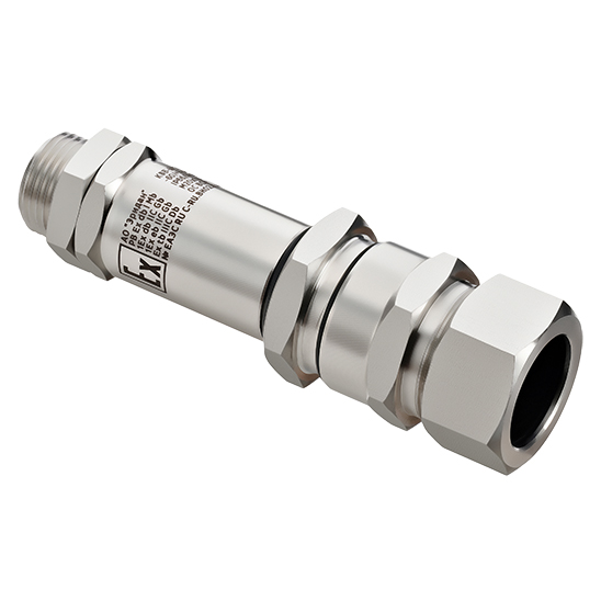 КВВ-БУ22-Н кабельный ввод для монтажа бронированным кабелем с двойным уплотнением нерж. сталь